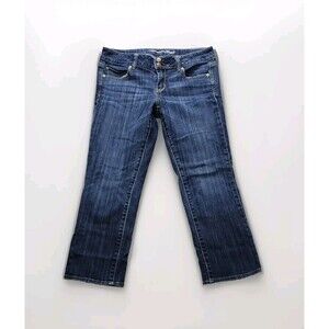 AMERICAN EAGLE Stretch “ARTIST” Crop Blue Jeans  Women's Size 10R